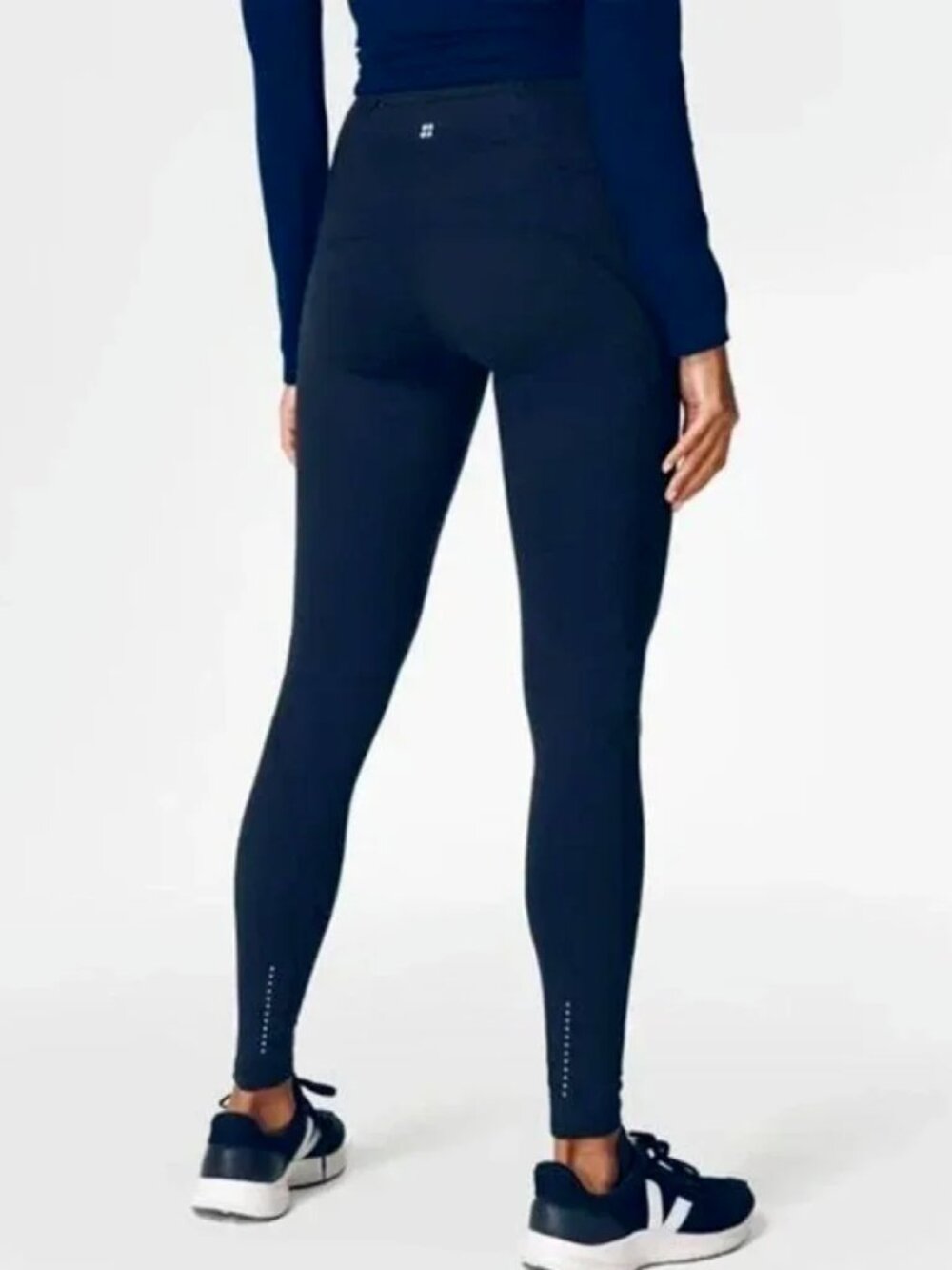 Sweaty Betty Eco Therma Full Length Navy Blue Leggings SB6783 Size Small 4-6